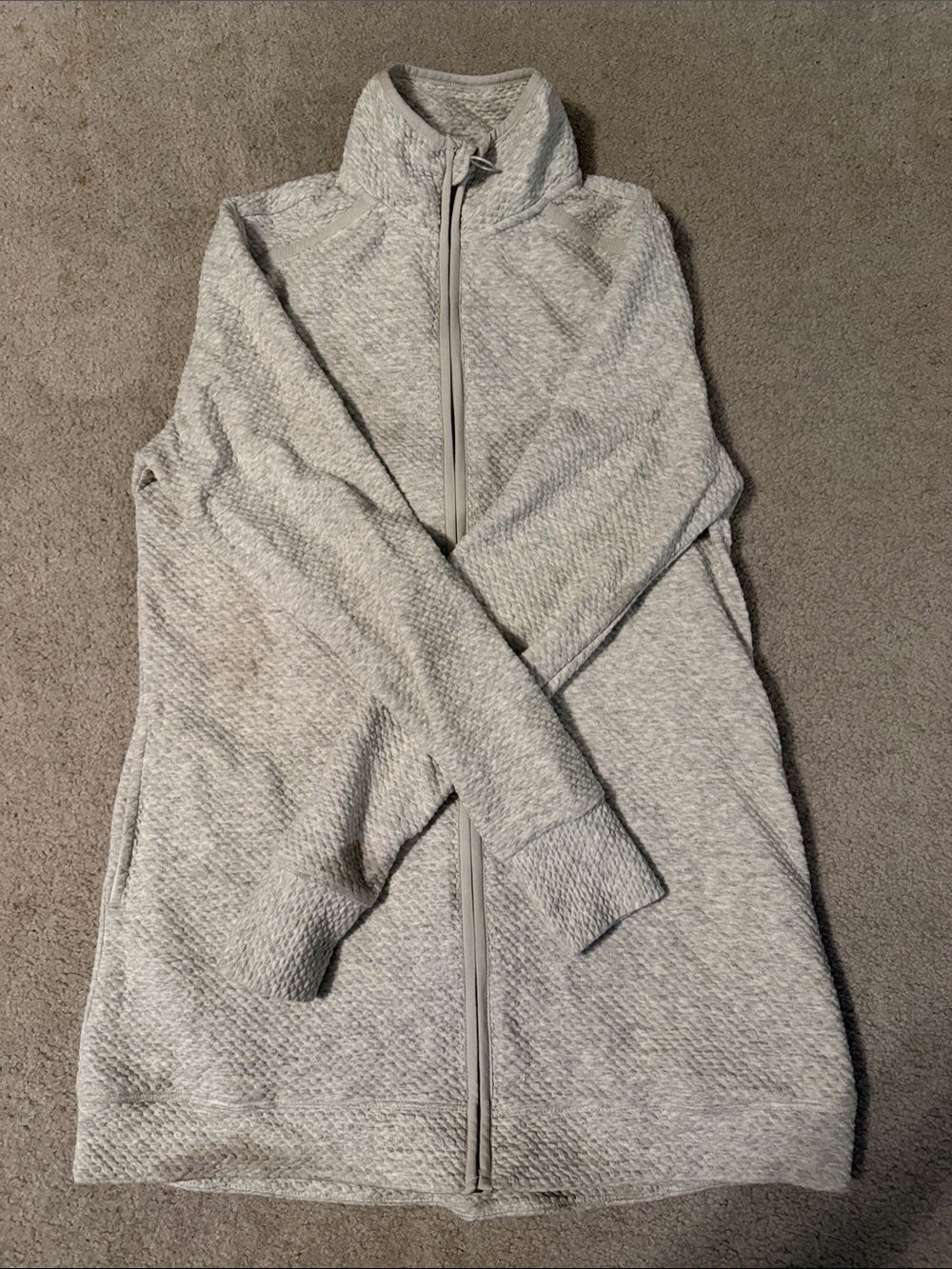 Avia Light Gray Teddy Zip-Up Jacket